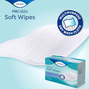 TENA ProSkin Soft Wipes | Dry wash cloth ideal for incontinence care