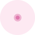 Roosa nauha kampanjan symboli rinnan päällä Roosa nauha kampanjan symboli rinnan päällä