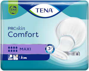 „TENA Comfort Maxi“ | Dideli išgaubtos formos anatominiai paketai sveikai jūsų odai