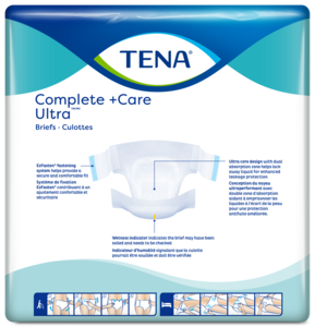 TENA Complete +Care Ultra 2XL back of pack