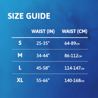 Size guide for TENA Overnight Underwear.