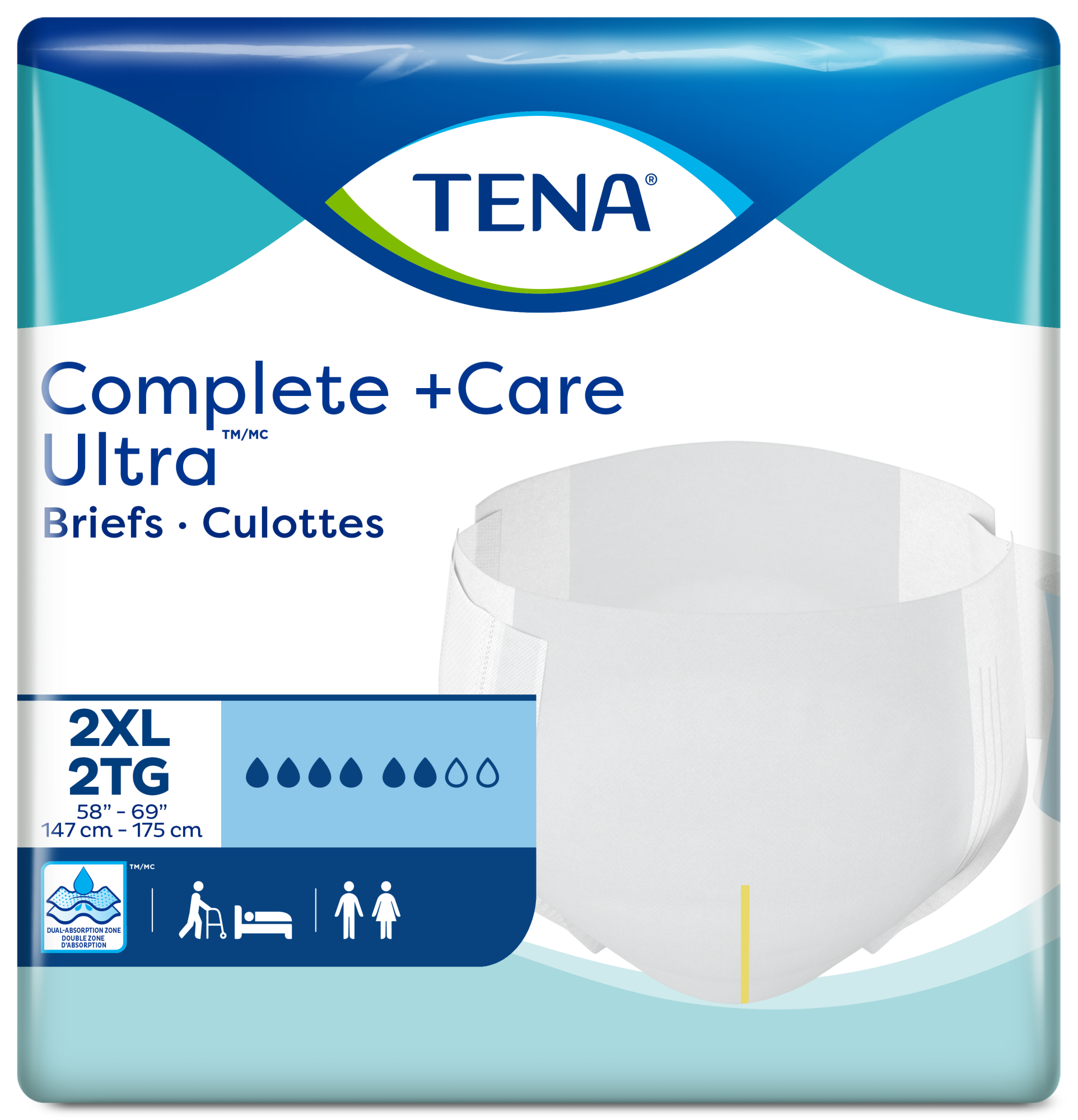 TENA Complete +Care Ultra™ 2XL Briefs | Adult diapers with tabs