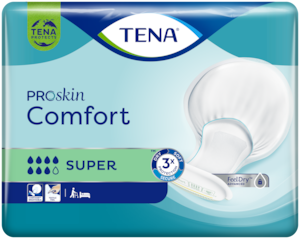 TENA Comfort Super - Stort anatomisk udformet inkontinensprodukt, åben ble for sund hud