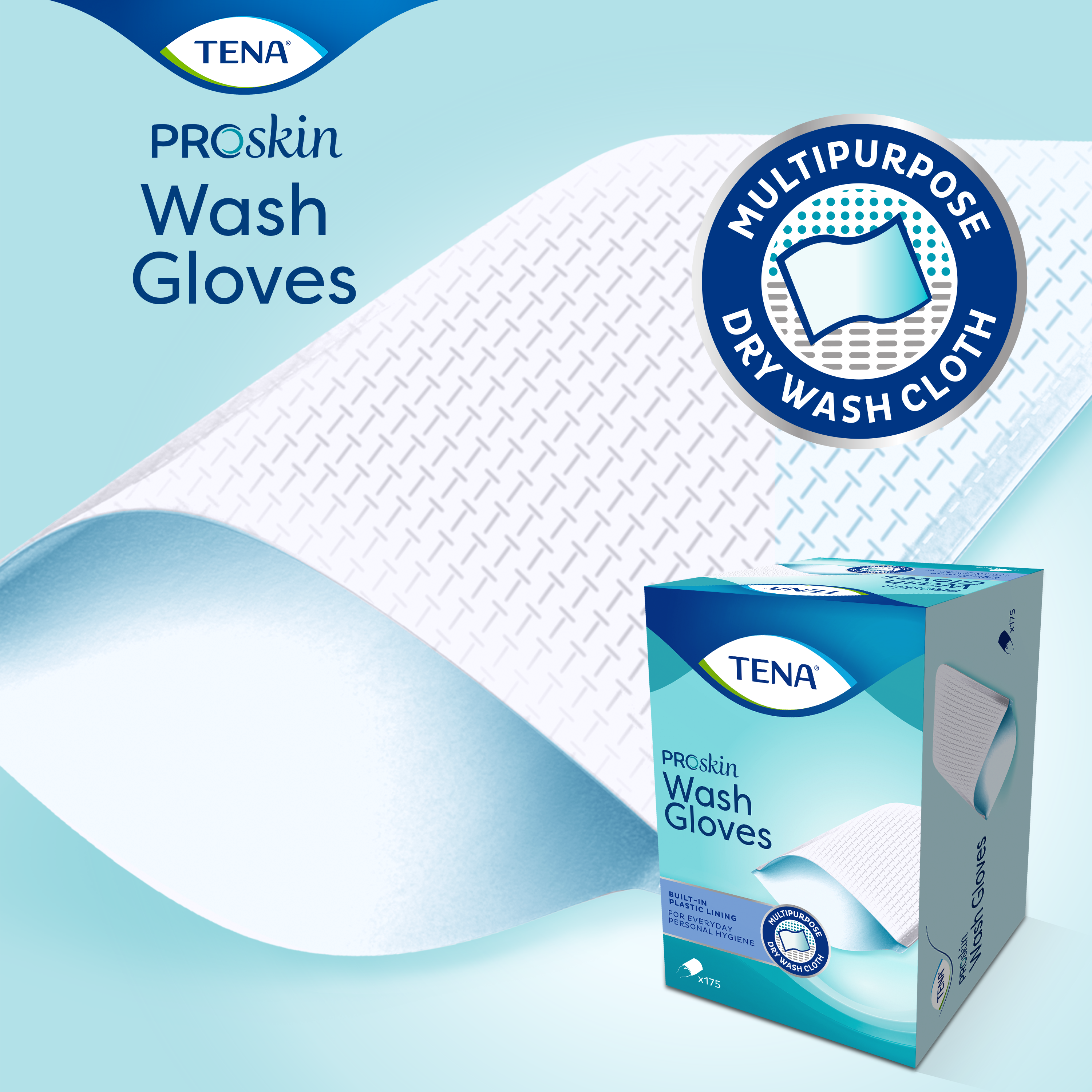 TENA ProSkin Wash Gloves | Gefüttert 