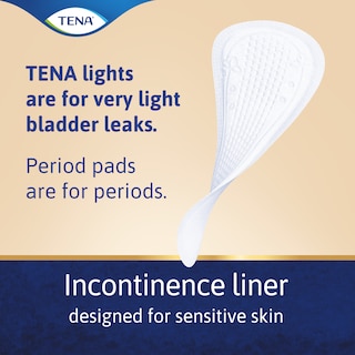 Incontinence liner designed for sensitive skin