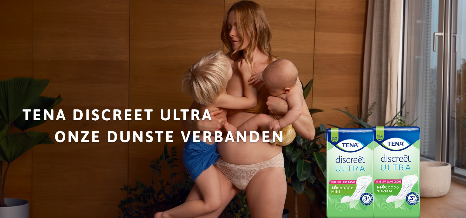 vrouw met 2 kinderen