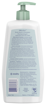 Ingredients for TENA Body Wash & Shampoo Fragrance free