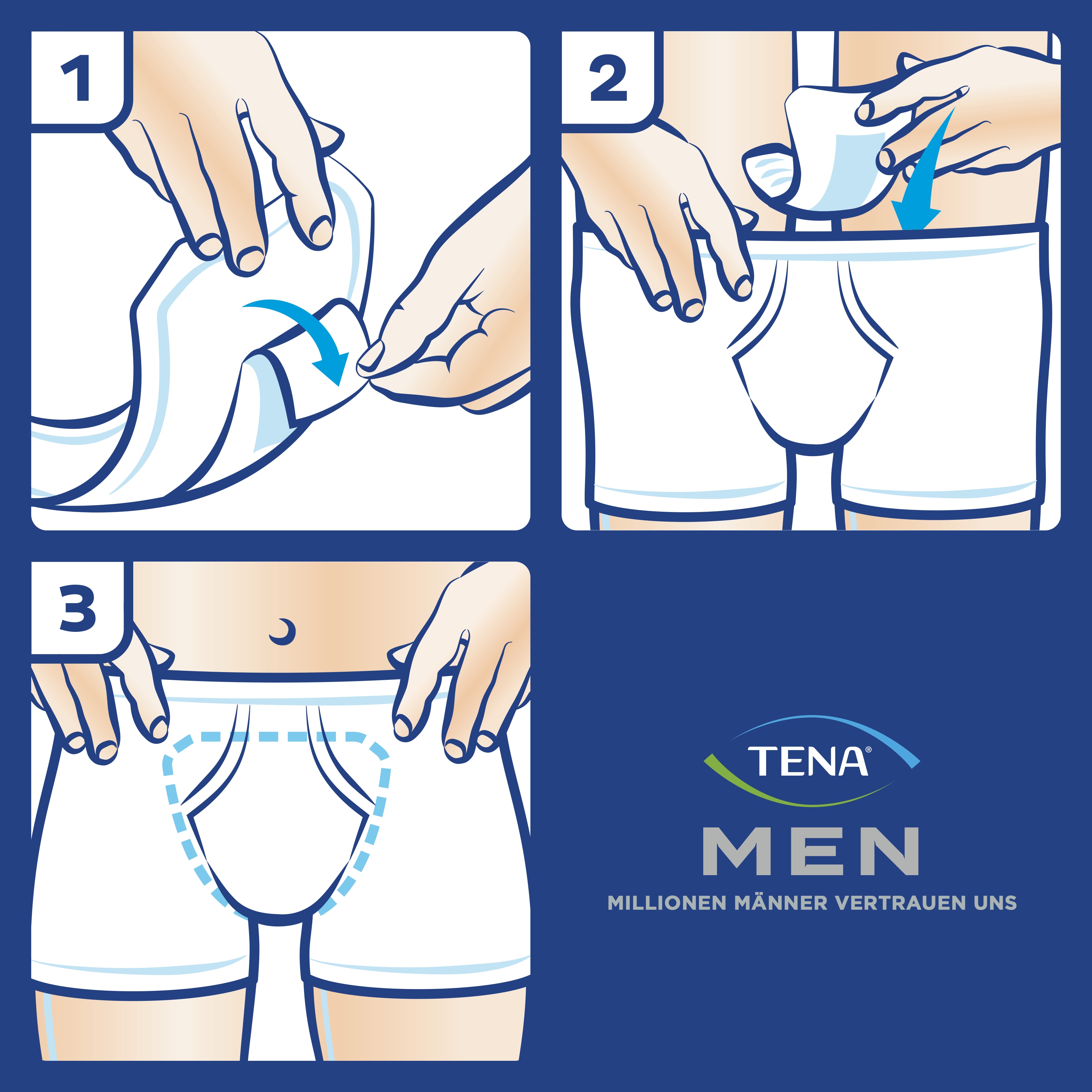 TENA Men Active Fit Absorbierende Protektoren Level 2 | Inkontinenzeinlage