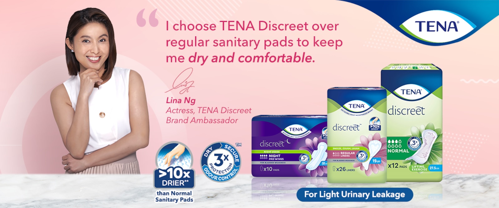 Lina Ng - TENA Discreet Brand Ambassador