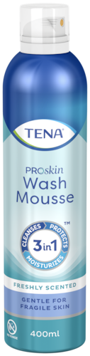 Umývacia pena TENA ProSkin Wash Mousse  Jemná umývacia pena, ktorú netreba oplachovať vodou.
