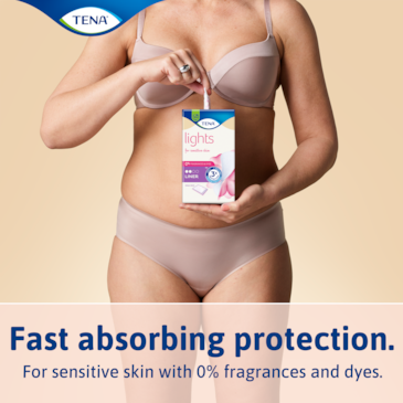 Fast absorbing protection for light incontinence