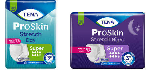 Baleni produktu TENA Stretch pro den a noc.