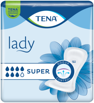 TENA Lady Super | Angenehm weiches und sicheres Inkontinenzprodukt bei Blasenschwäche für Frauen