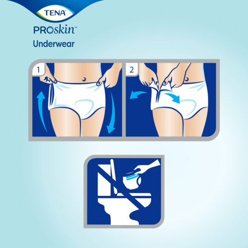 TENA ProSkin Plus Disposable Underwear Pull On with Tear Away Seams Large,  72633, 18 Ct Large (18 Count)