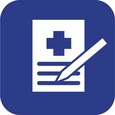 Icon Der Arzt stellt einen Verordnungsschein aus