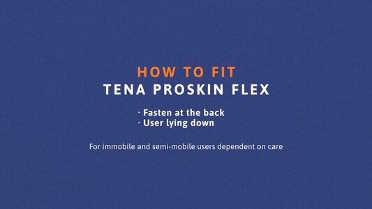 Anlegehinweise für TENA Flex Vorlagen mit Hüftbund im Liegen – Ansicht von hinten