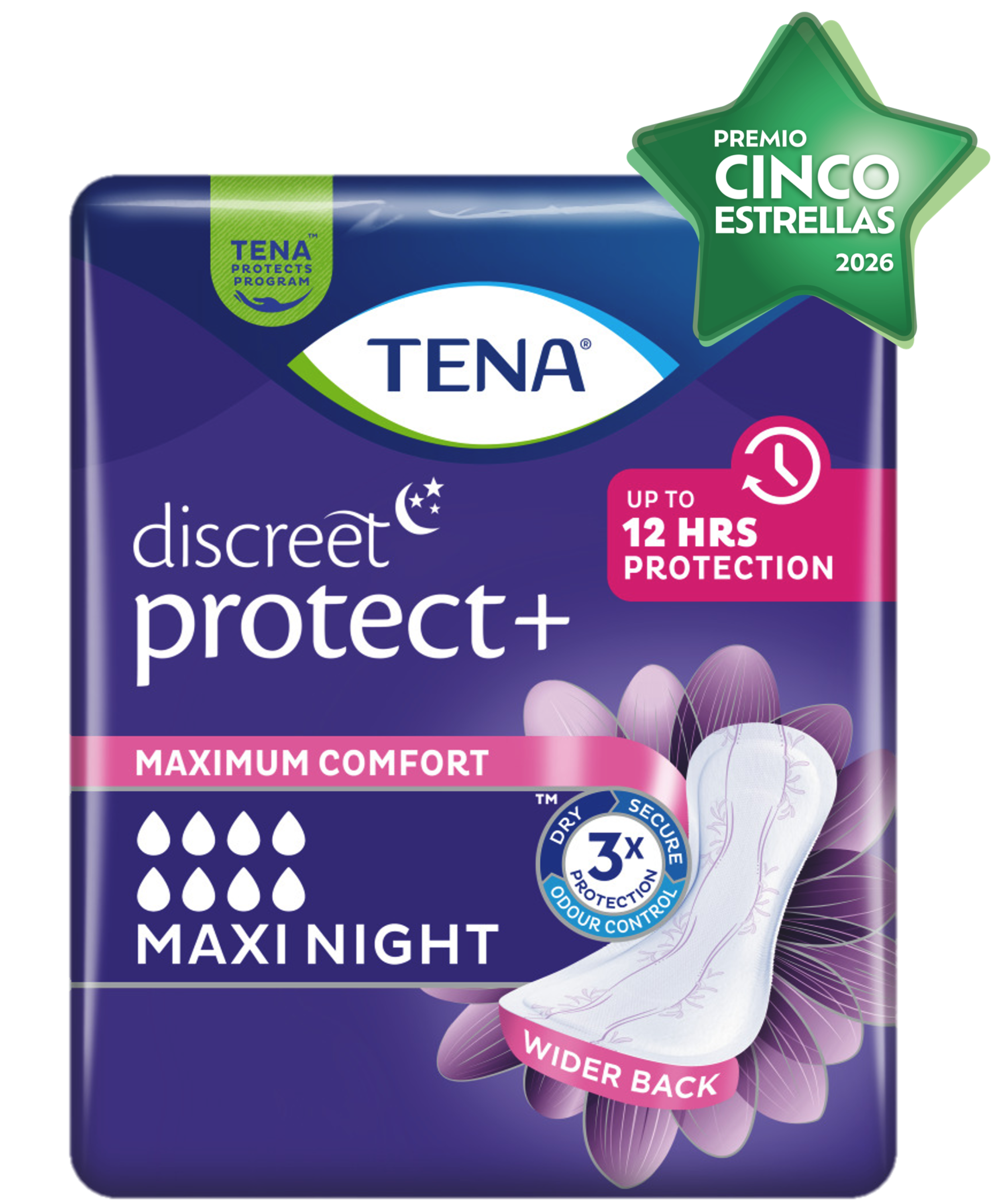 TENA Discreet Protect+ Maxi Night