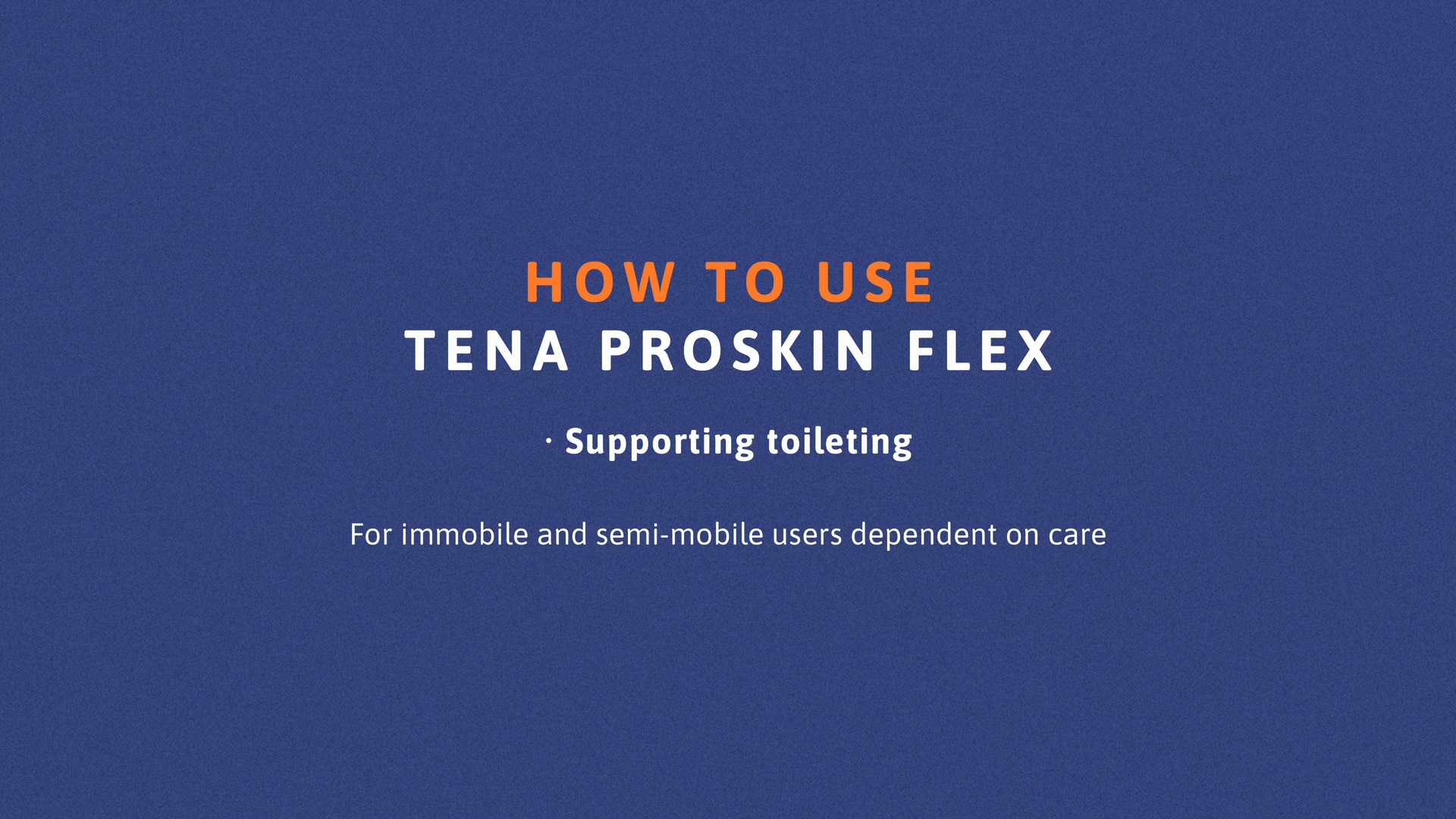 Hur man använder TENA Flex bältesskydd när man går på toaletten