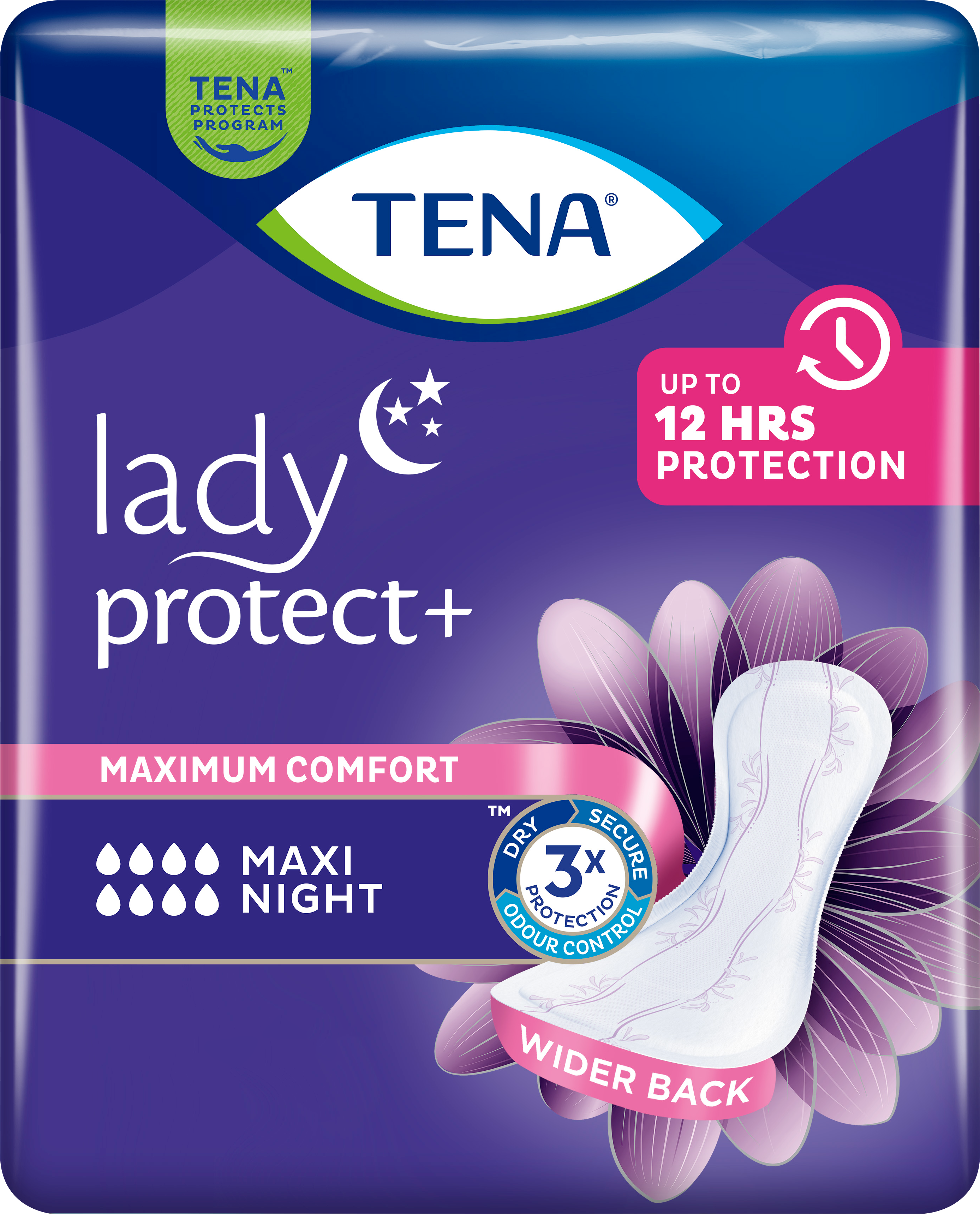 ダイアナRenaitre Extra Night Pack 80g TENA Lady Protect+ Maxi Night | Incontinence pad
