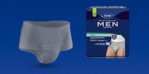 TENA Men Active Fit Pants, ein Produkt, das speziell für Männer entwickelt wurde