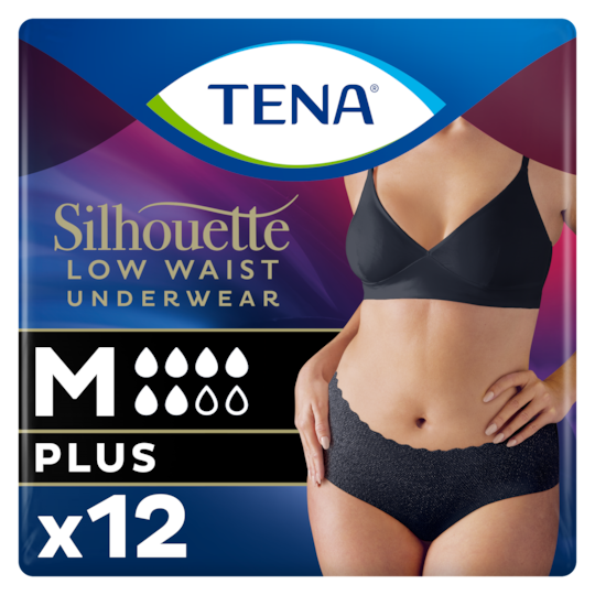 TENA Silhouette Taille basse Noir | Sous-vêtement absorbant