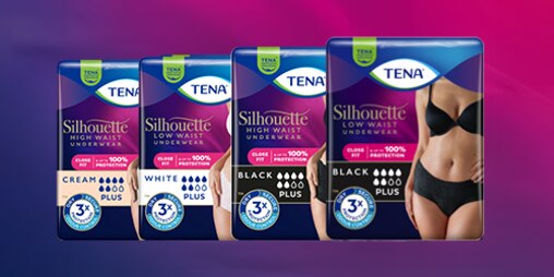 An image showing the full range of TENA Silhouette