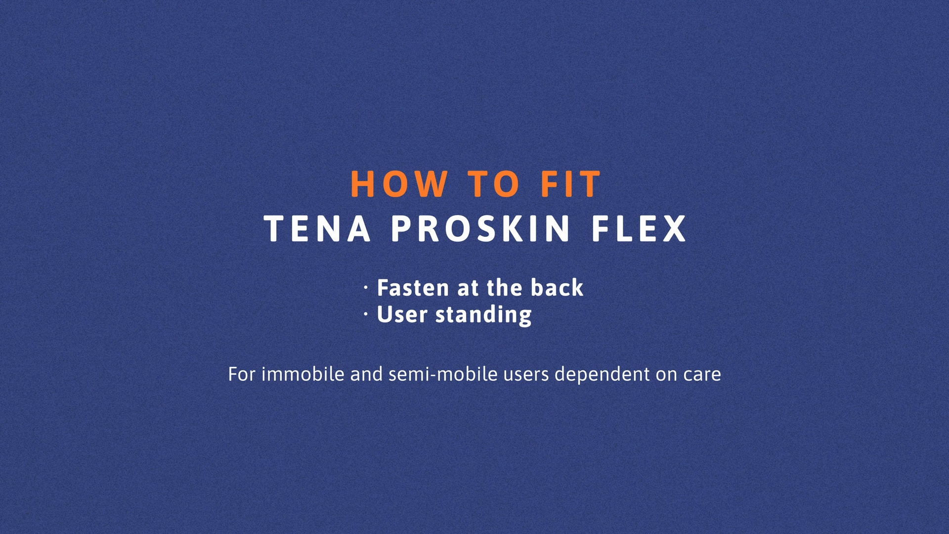 Hur man tar på TENA Flex allt-i-ett skydd i stående läge - Bild bakifrån