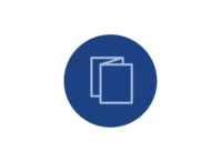 Een pictogram van een brochure