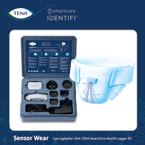 Brug TENA SmartCare Identifi Sensor Wear med TENA SmartCare Identifi Logger Kit