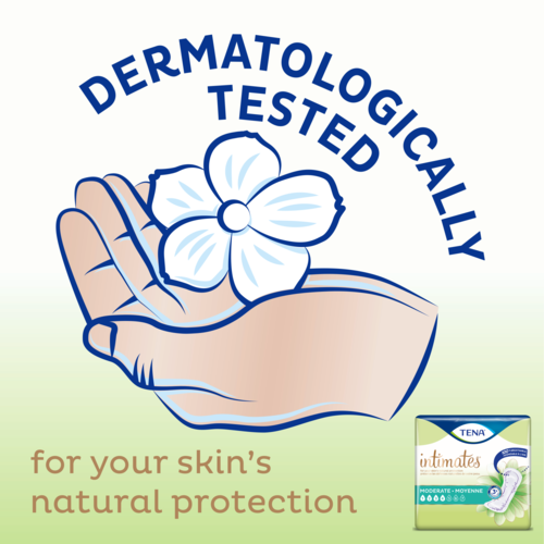 TENA Intimates Moderate pads are dermatologically tested