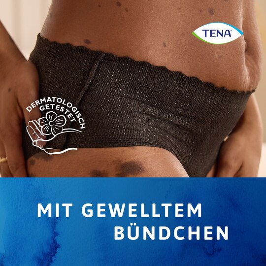 TENA Silhouette Plus Schwarz | Hüfthohe Unterwäsche zum Schutz bei Blasenschwäche