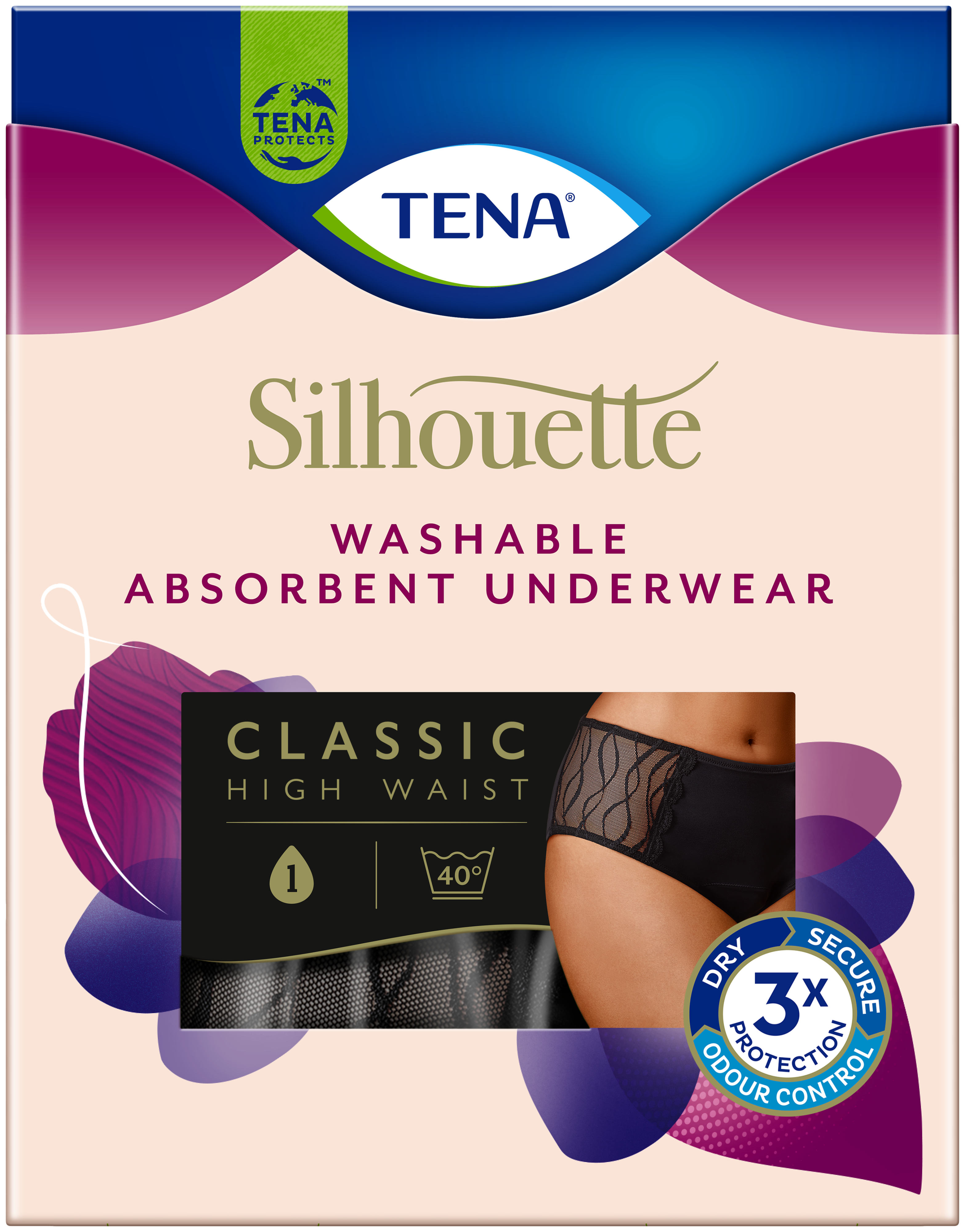 TENA Silhouette tvättbara absorberande trosor | Classic – för kvinnor med små urinläckage