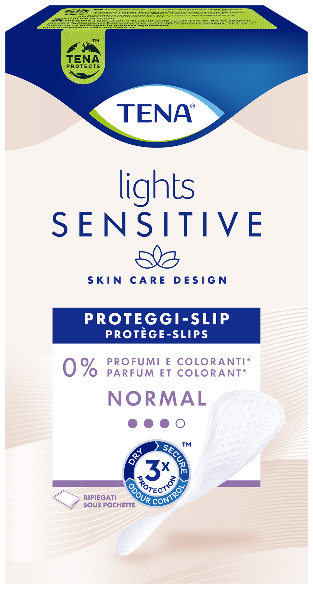 TENA Lights Sensitive Normal | Proteggi-slip Ripiegati per perdite urinarie