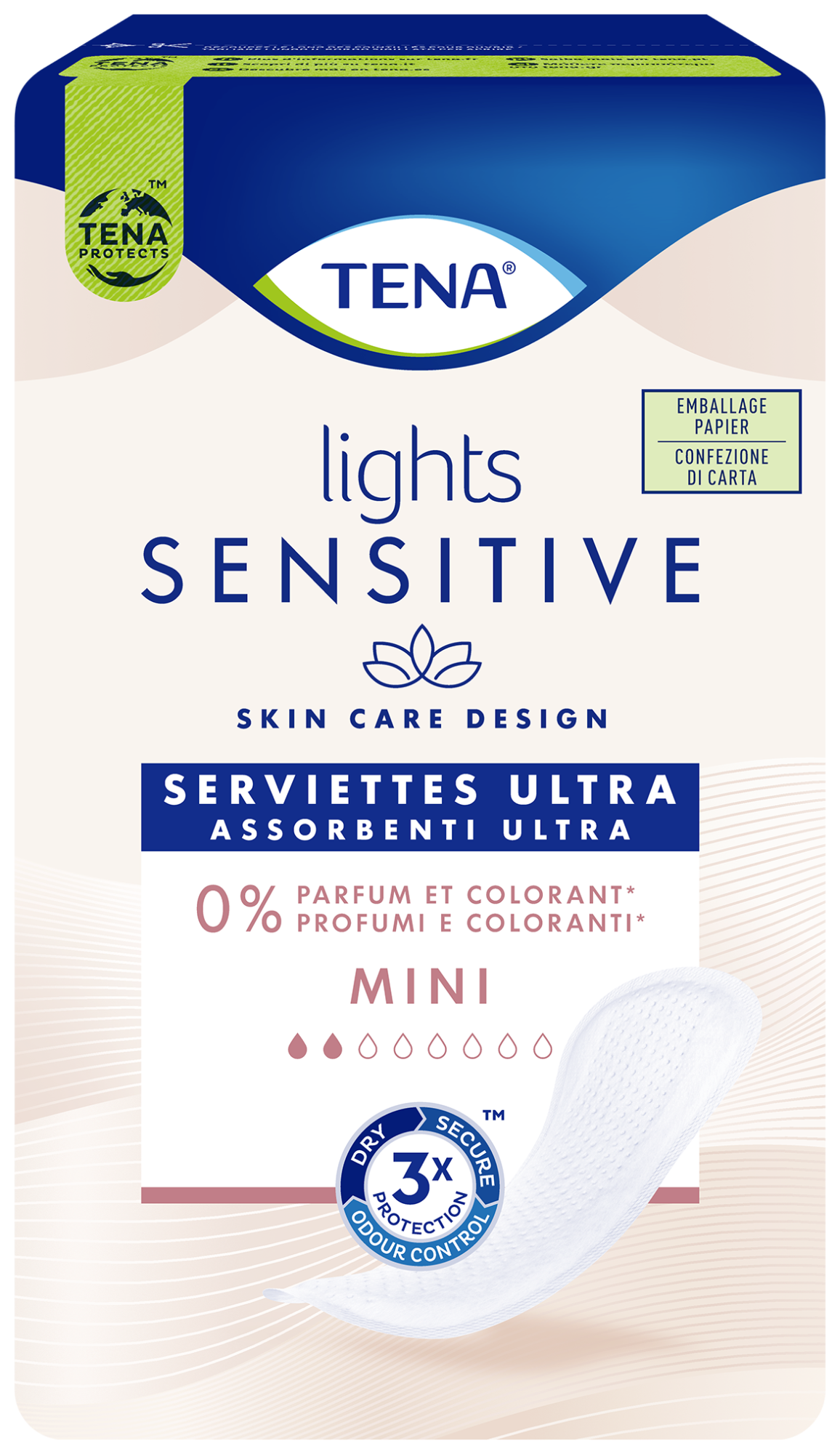 TENA Lights Sensitive Mini | Assorbenti Ultra per perdite urinarie