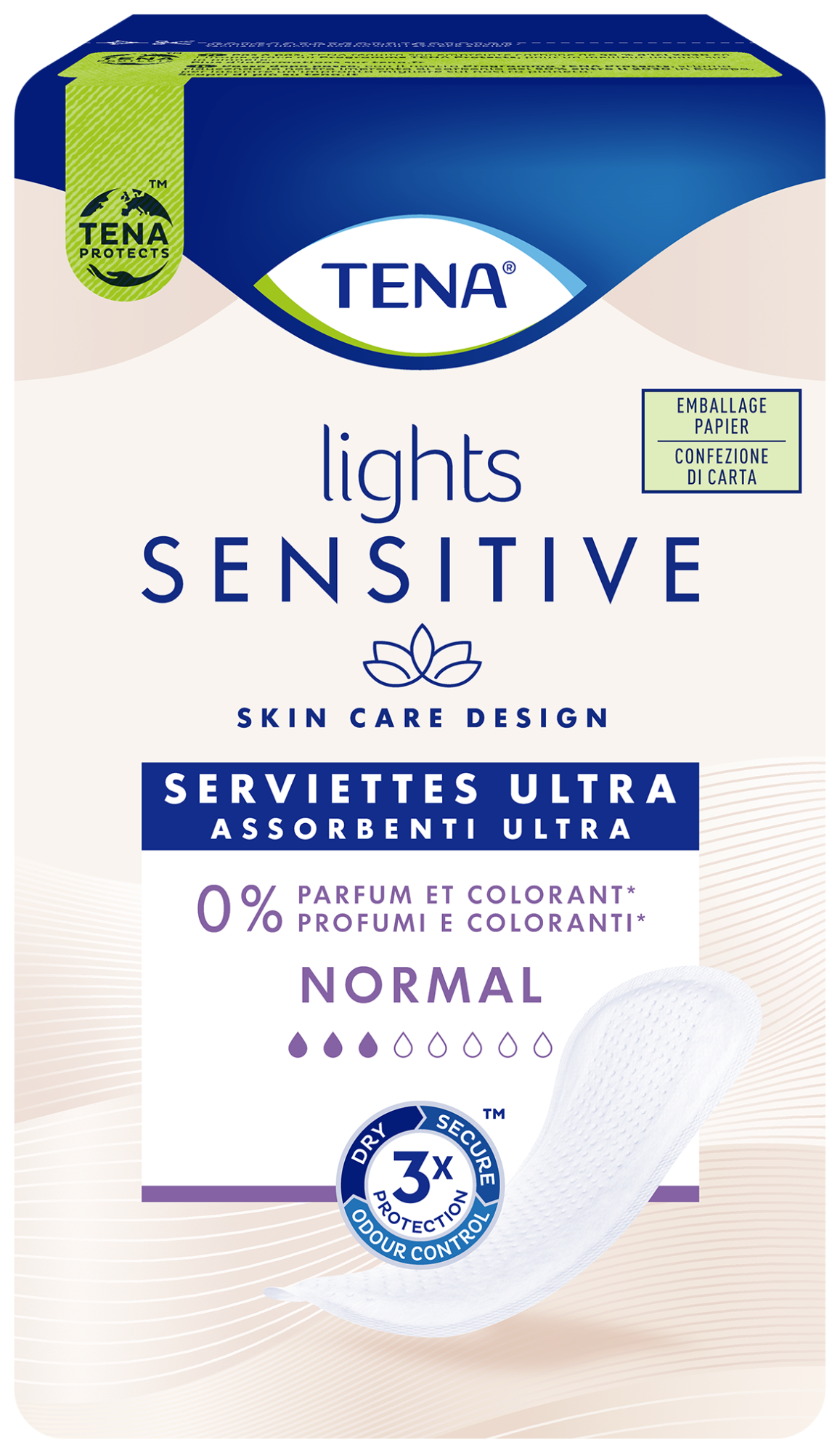 TENA Lights Sensitive Normal | Assorbenti Ultra per perdite urinarie