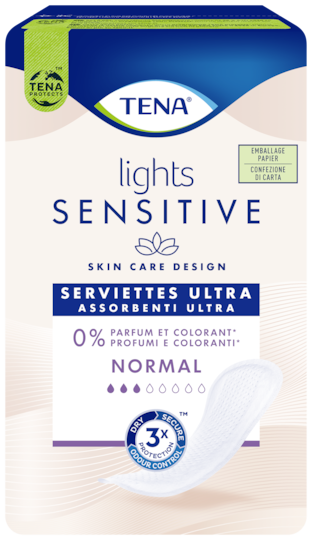 TENA Lights Ultra Normal per pelli sensibili | Assorbenti per incontinenza