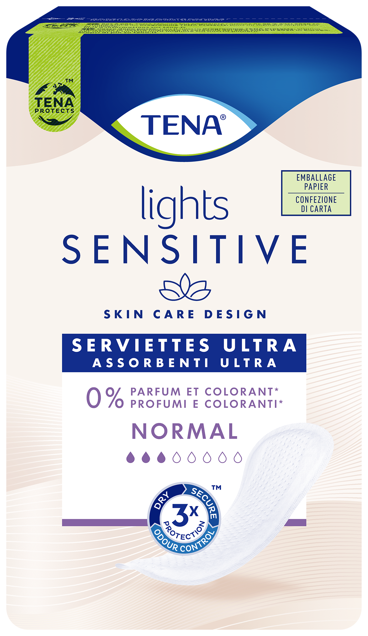 TENA Lights Ultra Normal per pelli sensibili | Assorbenti per incontinenza TENA Lights Ultra Normal per pelli sensibili | Assorbenti per incontinenza