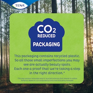 El embalaje de TENA Pants reduce las emisiones de CO2, lo que supone dar un paso en la dirección correcta