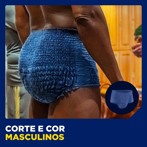 TENA Men Active Fit Pants Plus  Roupa Interior Azul para Incontinência