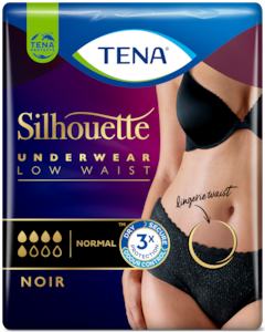 TENA Silhouette  Incontinence Underwear in Fashionable Black