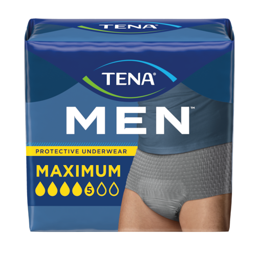 Pack shot of the grey TENA Men Protective Underwear