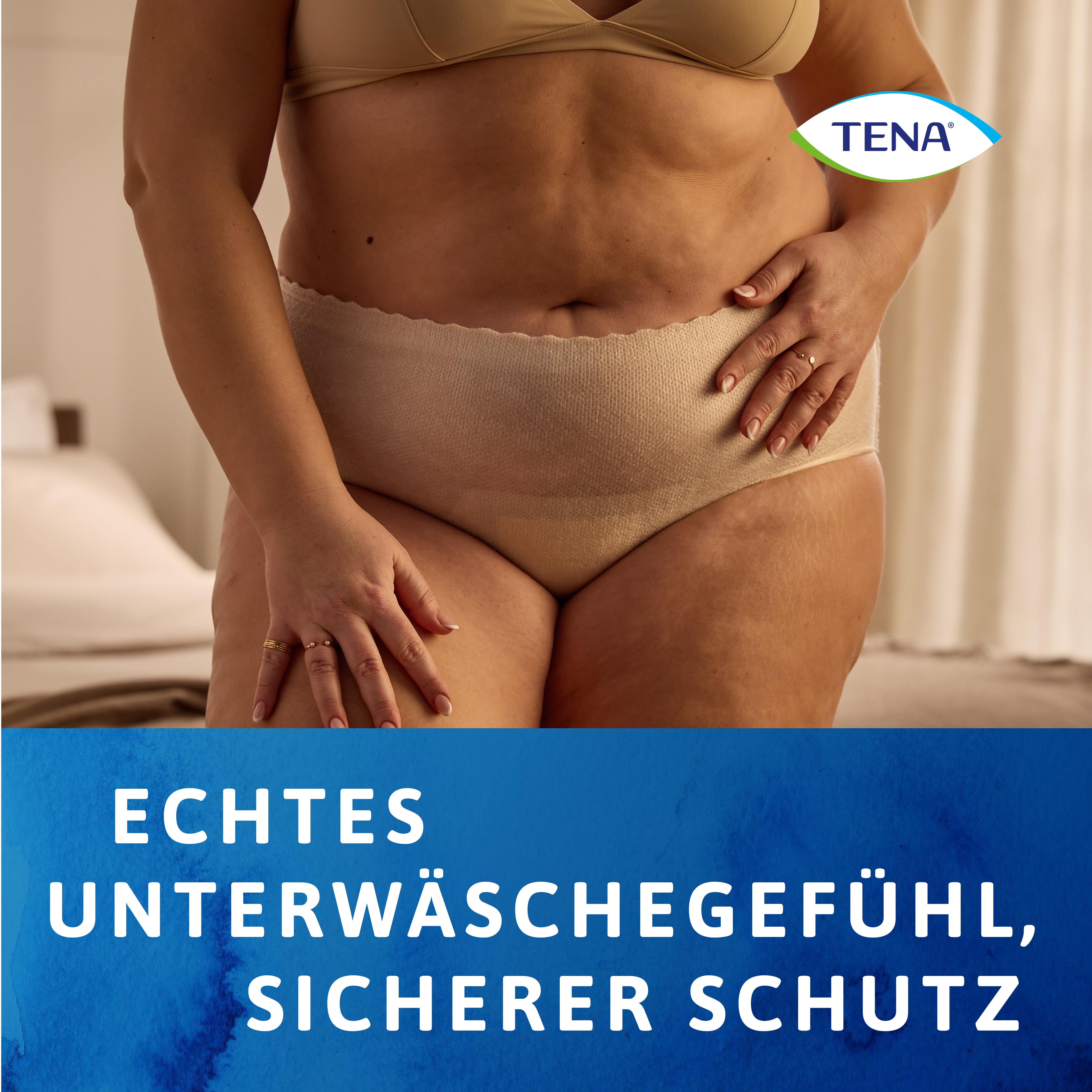 TENA Silhouette Plus Crème | Taillenhohe Unterwäsche zum Schutz bei Blasenschwäche