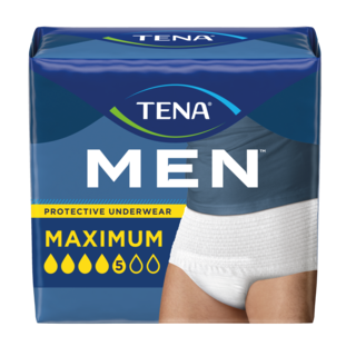 Pack shot of the white TENA Men Protective Underwear