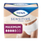 Pack shot of the white TENA Sensitive care Maximum underwear