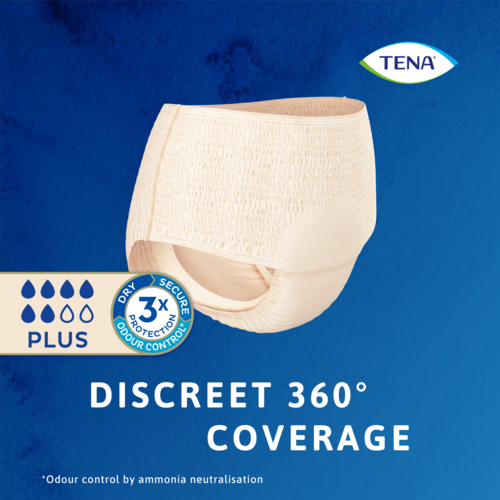 TENA Silhouette Pants provide discreet 360 degrees coverage. 