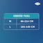 Tabela prezentująca obwody pasa odpowiednie dla produktu TENA Stretch