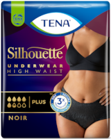 TENA Silhouette – Taillenhohe Inkontinenz-Unterwäsche für Frauen in Schwarz
