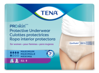 Incontinence Underwear Womens High Banded Brief (Beige) with  Super-Absorbent (14 Oz) White Bamboo Charcoal Pad. Beige (Small)