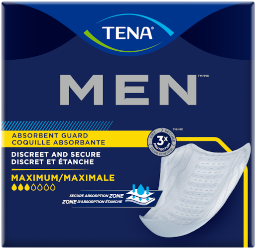 Incontinence Guards/Incontinence Pads for Men/Bladder Control Pads, Maximum  Absorbency, 52 Count (Packaging May Vary)