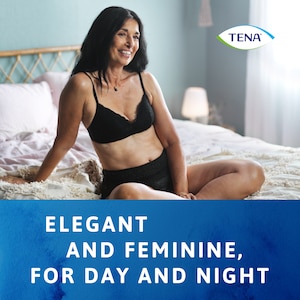 TENA Lady gaćice izgledaju elegantno i ženstveno te se može nositi danju i noću
